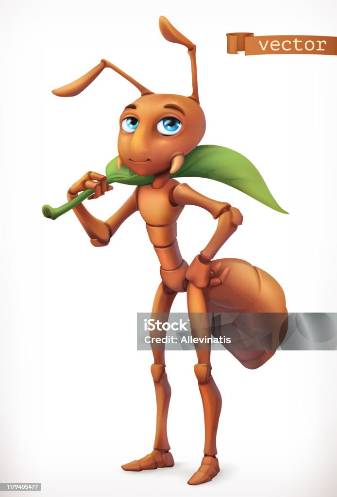 Ant Cartoon Character Funny Animal 3d Vector Icon Stock Illustration -  Download Image Now - iStock
