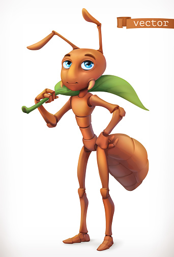 Ant Cartoon Character Funny Animal 3d Vector Icon Stock Illustration -  Download Image Now - iStock