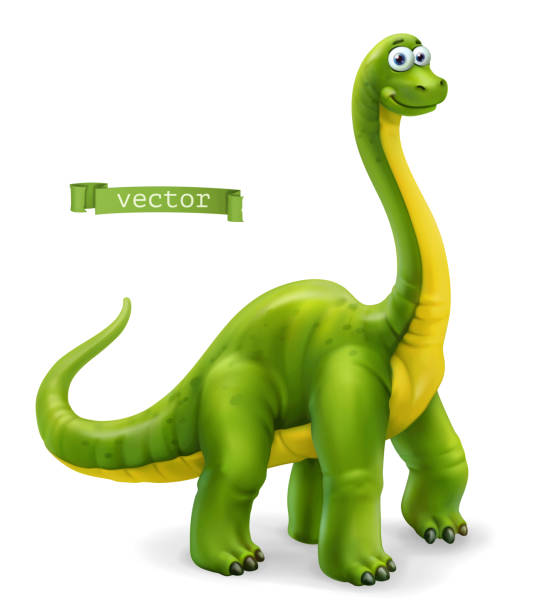 istock Brachiosaurus, sauropod dinosaur cartoon character. Funny animal 3d vector icon 1179405492