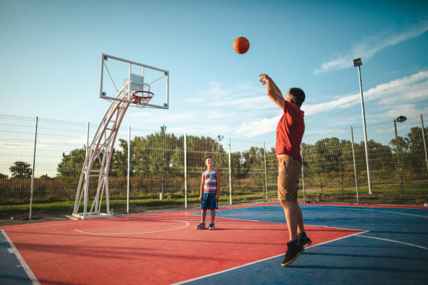 istock Sharing a passion for basketball with his son 1179406159
