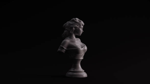 istock Grey Polished Stone Lady Bust Sculpture Right View 1179408688