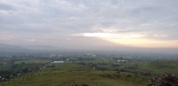 A panorama of the nature  during A rainy day