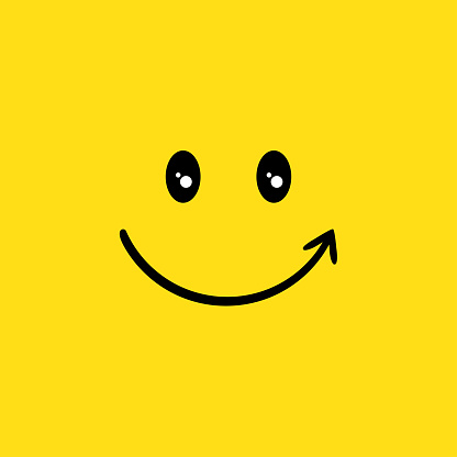 istock Happy face vector illustration icon smile element yellow color background 1179416700