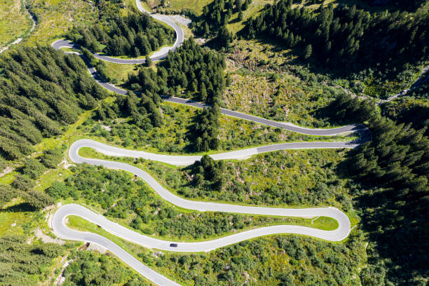 istock Mountain road in the alps 1179416751