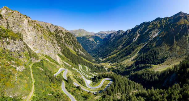 istock Mountain road in the alps 1179416779