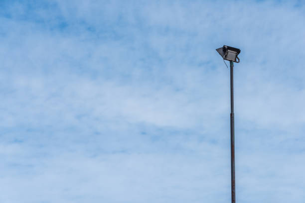 istock party lights on a stand against an empty sky with plenty of empty space and negative space 1179417271