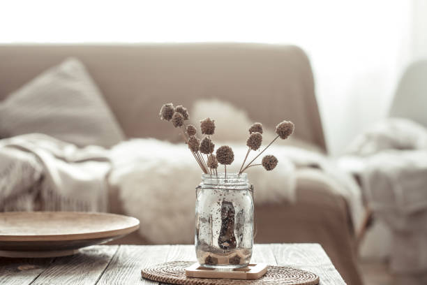 istock Cozy bright living room with sofa and pillows. 1179418402