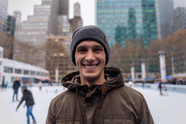 istock Ice skating in downtown, new york 1179420584