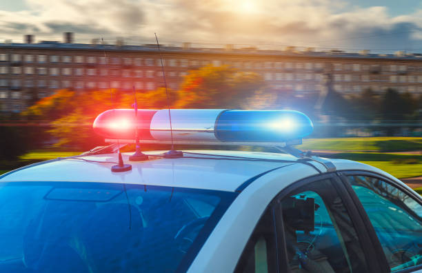 istock police car on the street 1179421949