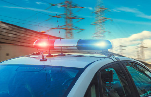 istock police car on the street 1179421959