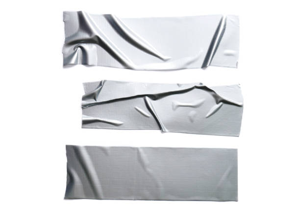 istock Set of various Reinforced gray tape isolated on a white background 1179423848