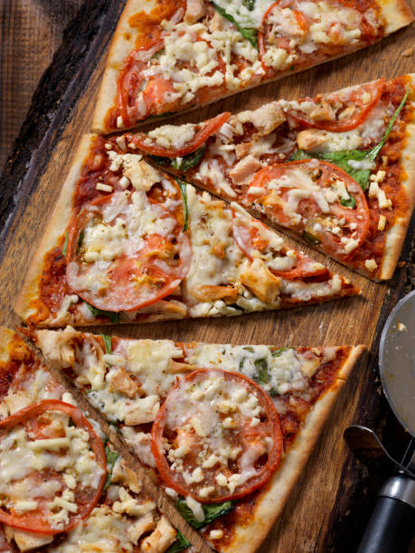 istock Chicken Margharita Flat Bread Pizza 1179423922