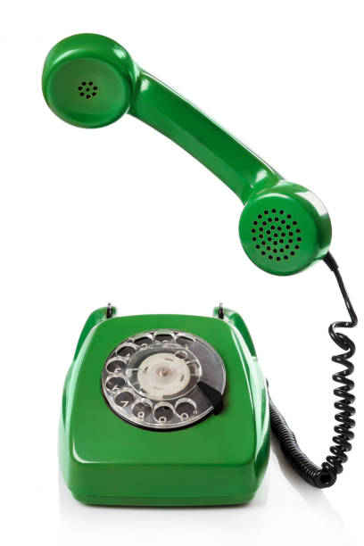 istock Green retro telephone 1179425831