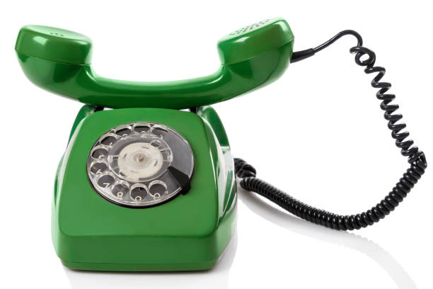 istock Green retro telephone 1179426379