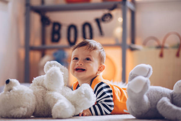 istock Baby in costume crawling on Halloween 1179430965