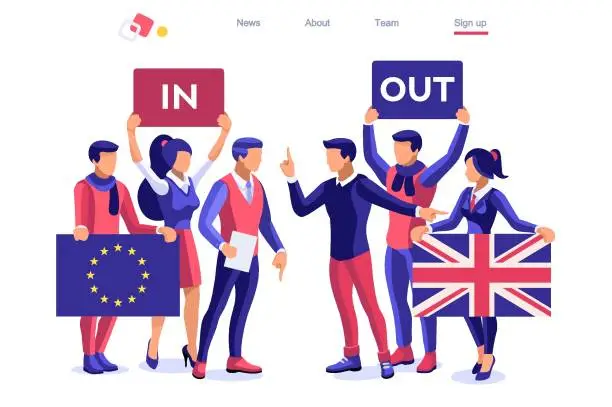 Vector illustration of United Kingdom Brexit Banner