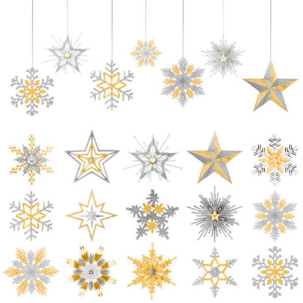 istock Christmas Stars and Snowflakes Collection 1179432175