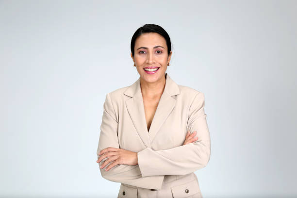 istock One woman only, various poses on white background 1179432338