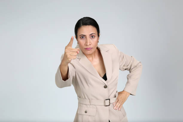 istock One woman only, various poses on white background 1179434214