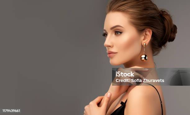 Portrait Of Beautiful Woman With A Misty Look Makeup And Cosmetic Stock Photo - Download Image Now