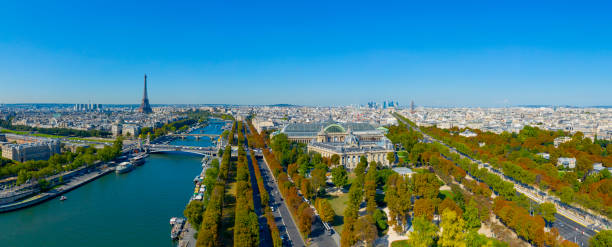 istock Aerial view of Paris with Seine river 1179440744