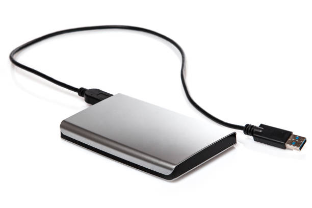 External HDD External HDD on white background external hard disk drive stock pictures, royalty-free photos & images