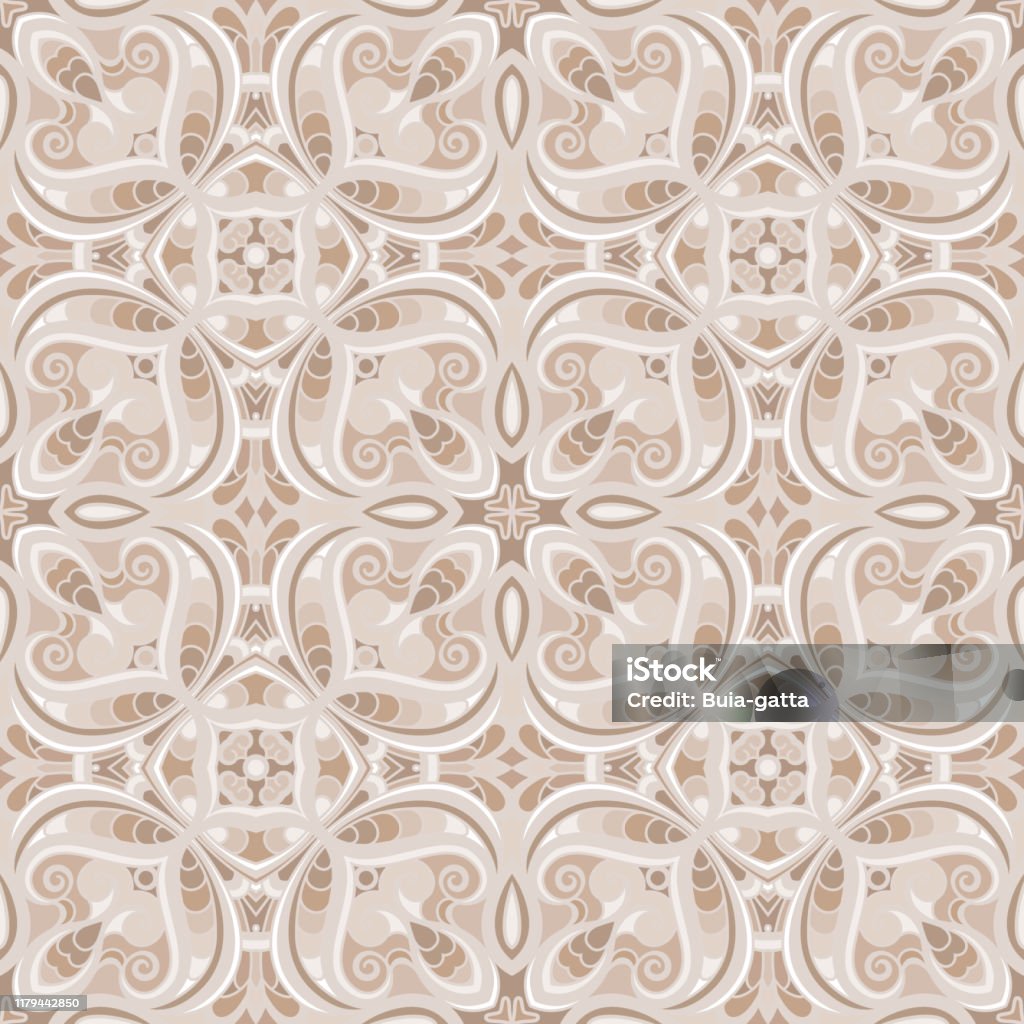 Abstract Seamless Pattern In Beige Color Stock Illustration - Download ...