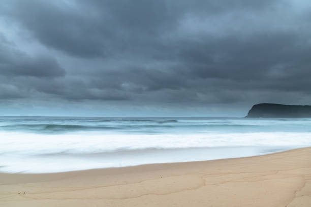 istock Rain Clouds at Copacabana - Overcast Sunrise Seascape 1179443337