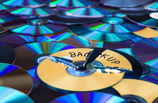 istock Damaged compact disc. Secure backup and disposal of personal data on discarded digital medium 1179445506