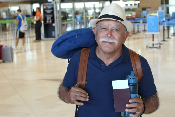 istock Senior Hispanic man at the airport 1179449193