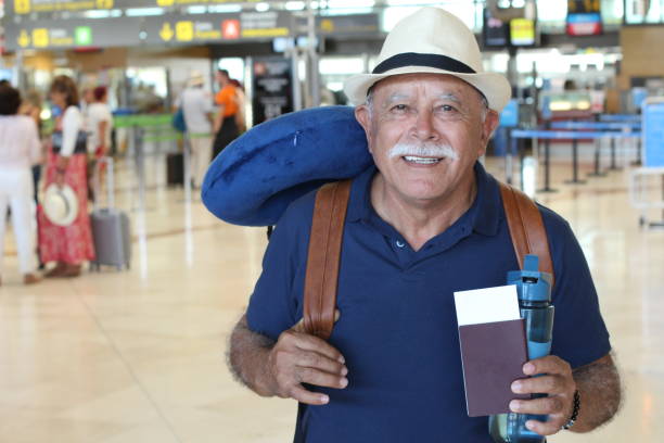 istock Elder traveler at the airport 1179449221