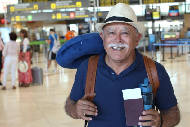 istock Senior Hispanic man at the airport 1179449223