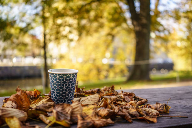 istock Coffee with Autumn Leaves concept image 1179451136
