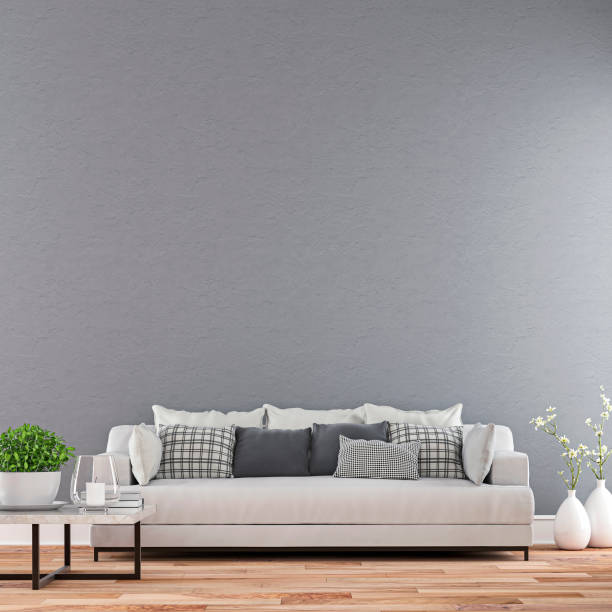 istock Elegant living room with sofa front view 1179455777