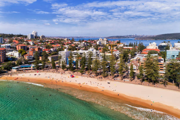 d manly day zamknij róg - manly beach sydney australia australia beach zdjęcia i obrazy z banku zdjęć