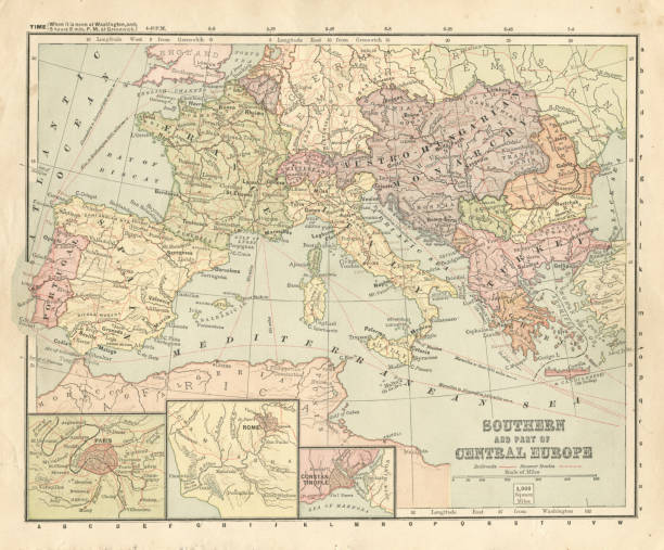 istock Map Southern and part of Central Europe 1881 1179459550