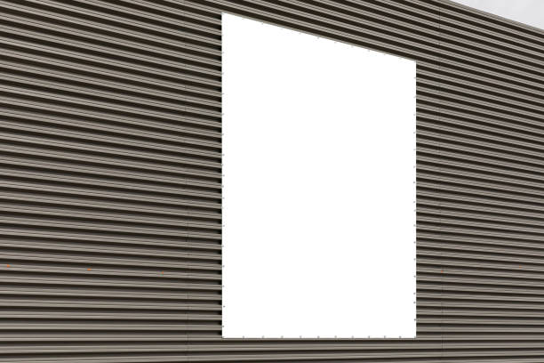 istock Diagonal view of corrugated metal gray wall with copyspace. 1179462543