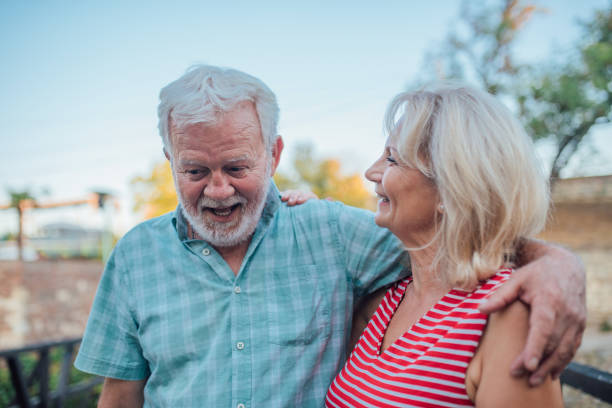 istock Old couple on a date 1179463274