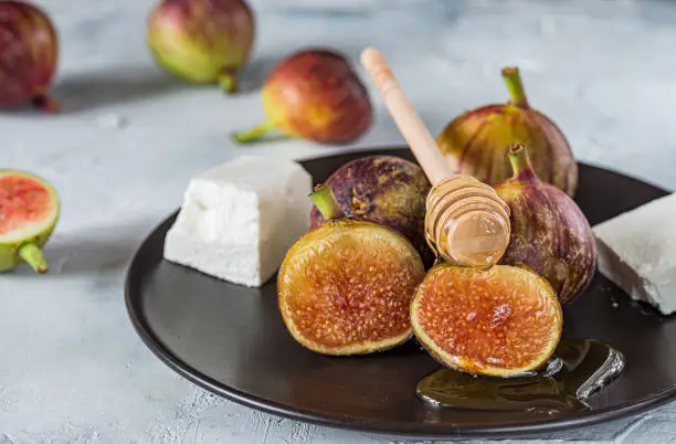 Photo of Fig, feta cheese and honey