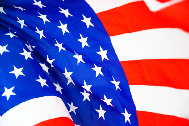 istock America flag waving with the wind for memorial day. 1179483766