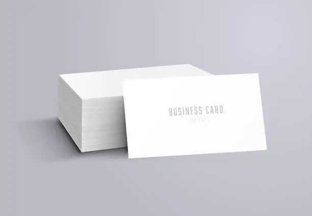 Vector illustration of business card mockup