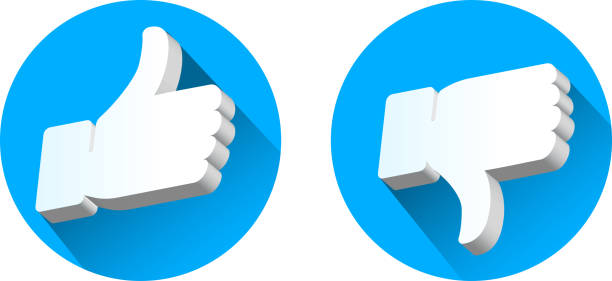 like dislike 3d like dislike button set three dimensional thumb down stock illustrations