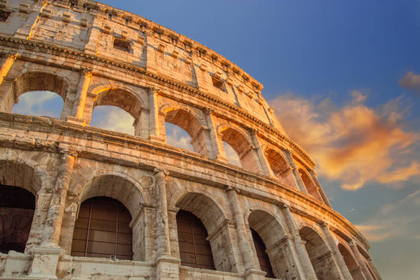 istock Famous Coliseum (Colosseum) of Rome at early sunset 1179485405