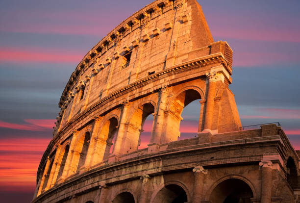 istock Famous Coliseum (Colosseum) of Rome at early sunset 1179485413