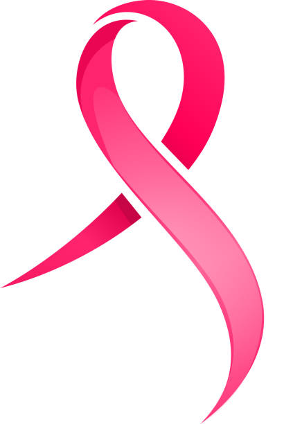 styish różowy - breast cancer cancer breast cancer awareness ribbon pink stock illustrations