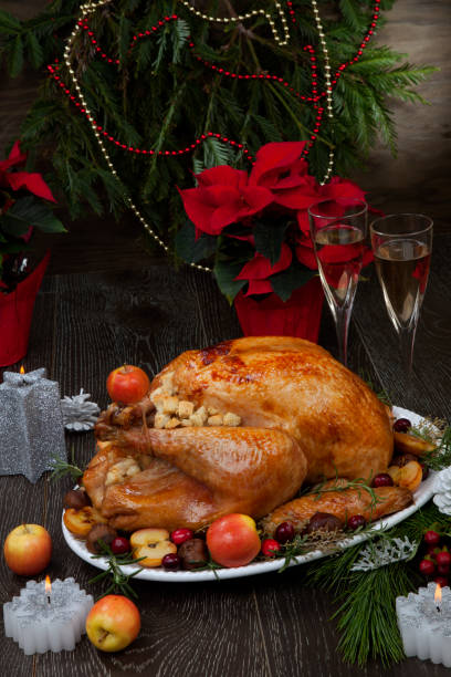 istock Roasted Christmas Turkey with Grab Apples 1179489958