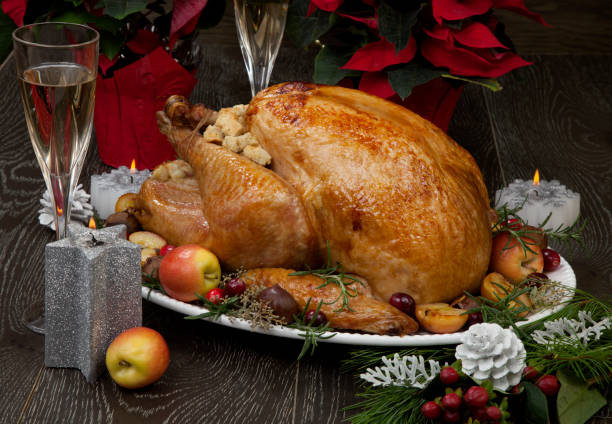 istock Roasted Christmas Turkey with Grab Apples 1179489959