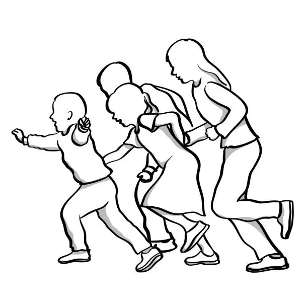 Vector illustration of Kid's Race