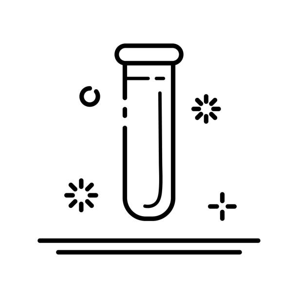 ilustraciones, imágenes clip art, dibujos animados e iconos de stock de conjunto de iconos de frascos de laboratorio - test tube glass reagent red