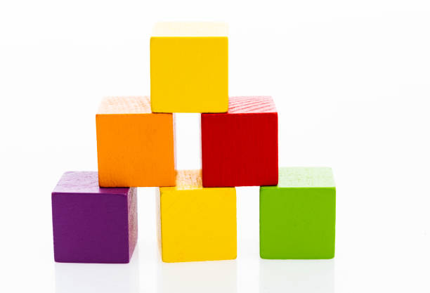 istock Pyramid of blocks on white background 1179501737